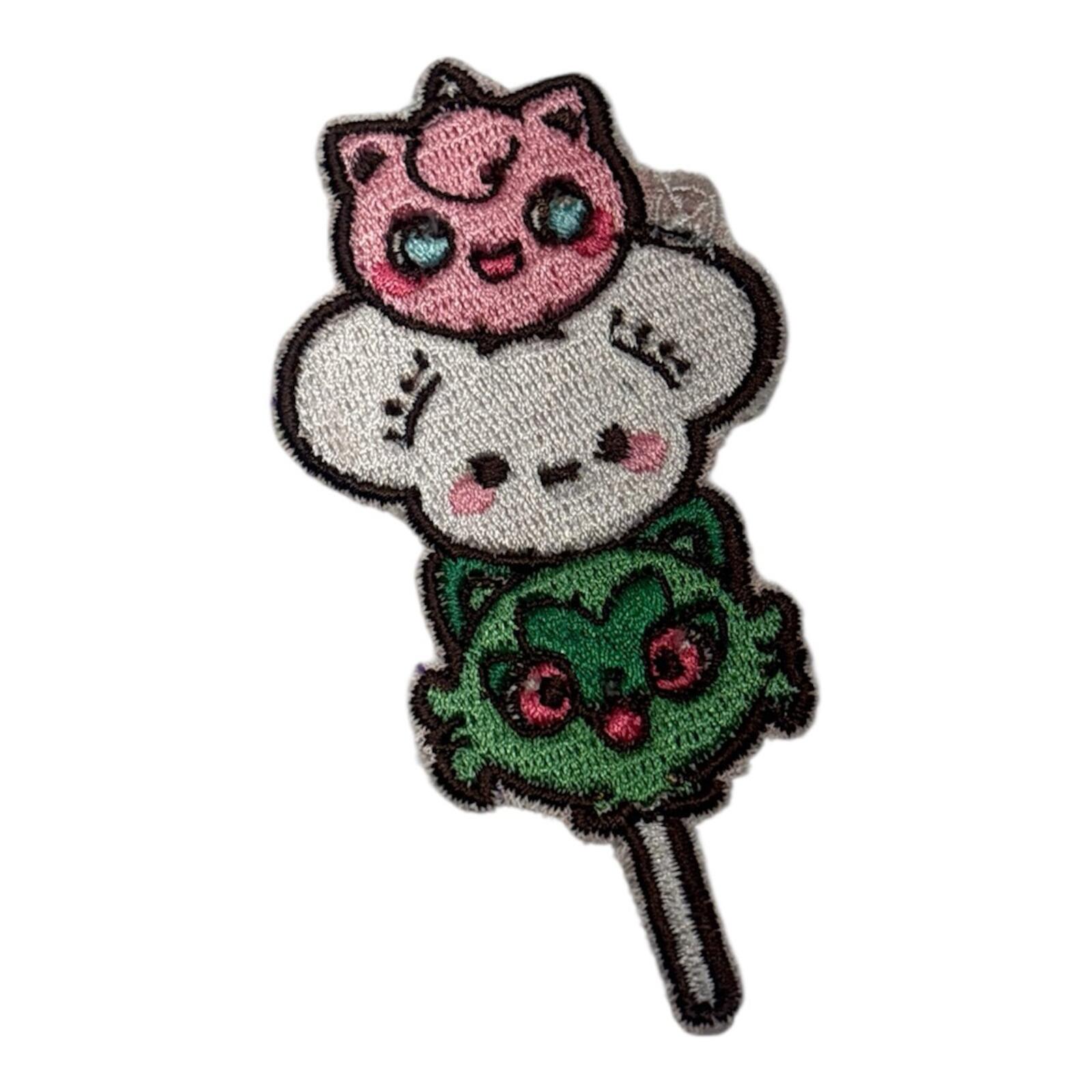 Pokémon Dango Sprigatito, Tandemaus, Jigglypuff Embroidery Patch