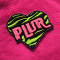 Zebra PLUR Heart Iron On Patch