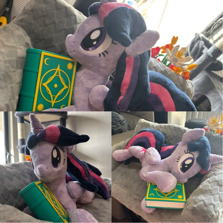 Lounging Twilight Sparkle Handmade Plush | Soft Minky Weighted MLP