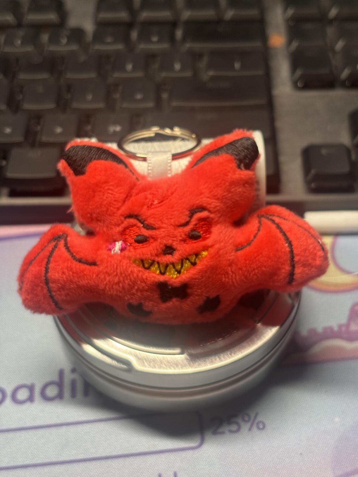 Hazbin Hotel Alastor Plush Bat Keychain