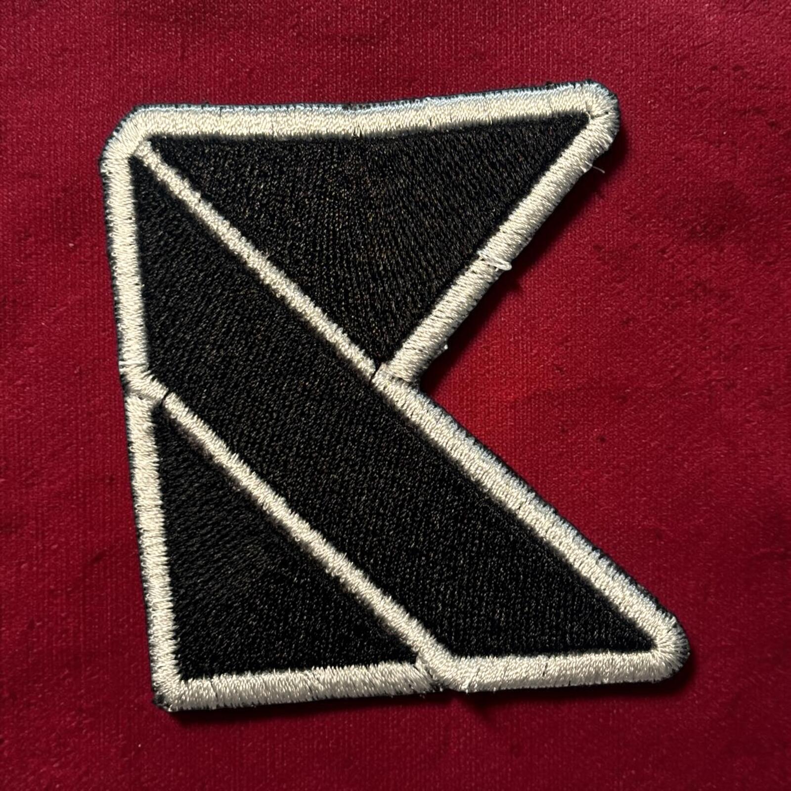 Kaskade Black White K Embroidery Patch