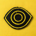 Wide Awake Eye Black Yellow Embroidery Patch
