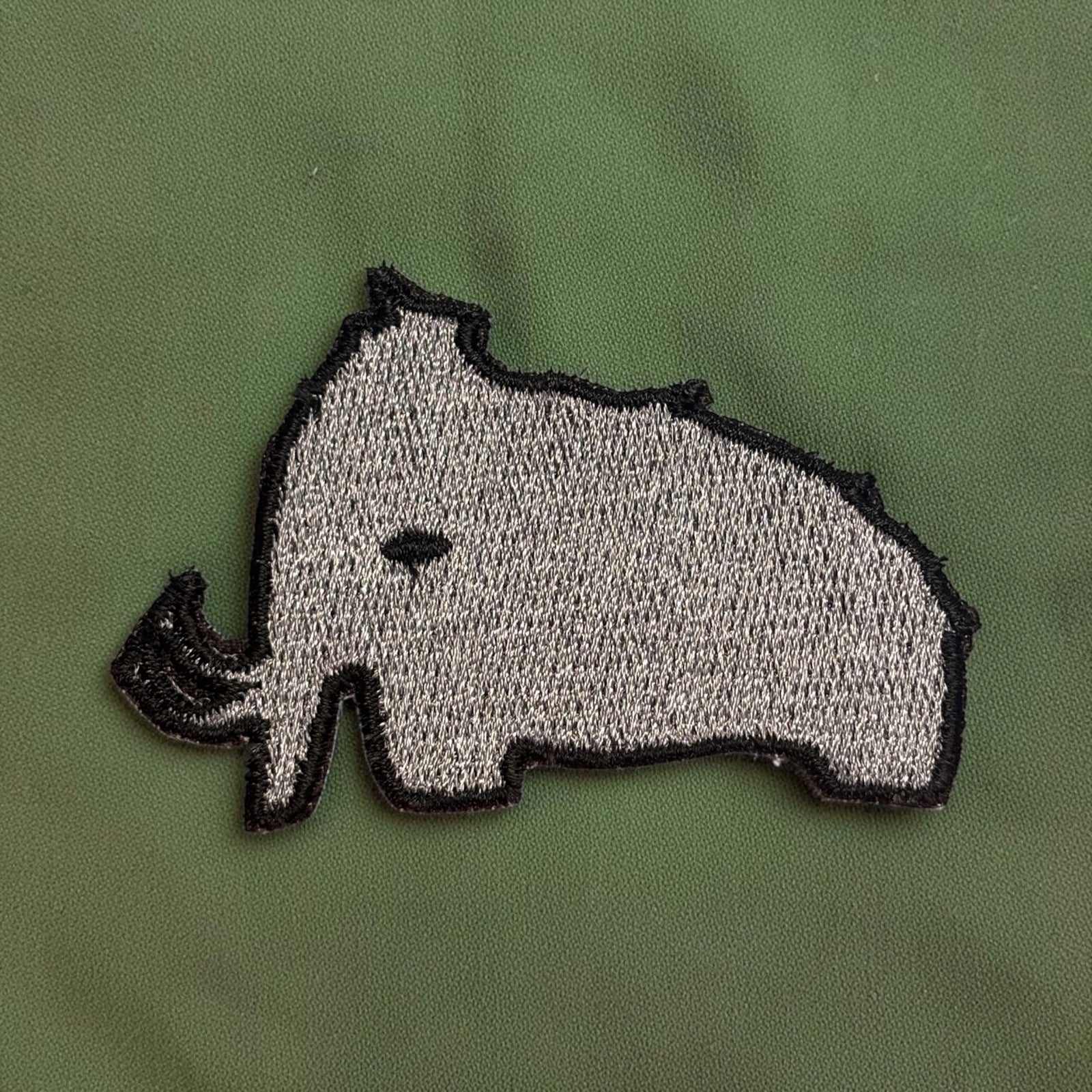 Wooli Gray Iron On Embroidery Patch