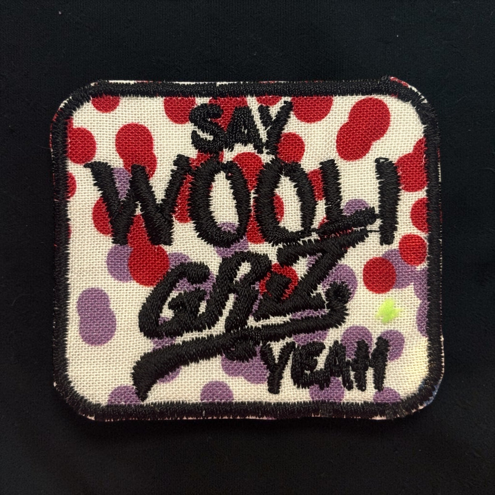 Wooli Griz Confetti Iron On Embroidery Patch