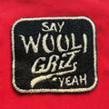 Wooli Griz Black White Iron On Embroidery Patch