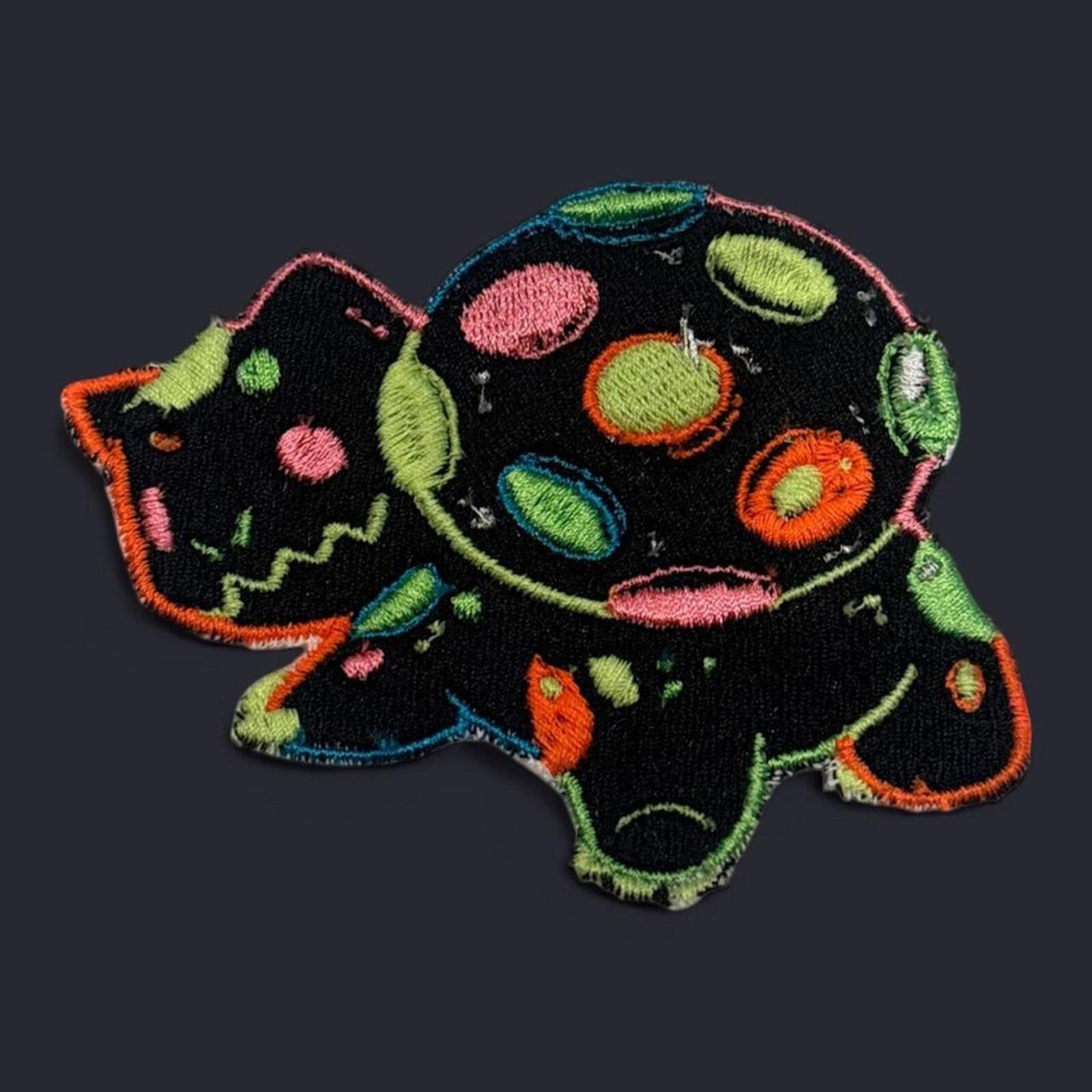 Pokémon Bulbasaur Disco Ball Embroidery Patch – Adorable Pokémon Collectible!